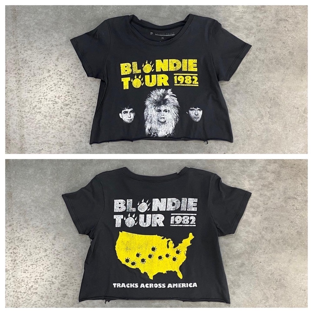 Prince Peter Collection x Blondie cropped Tour T-Shirt- size medium and large